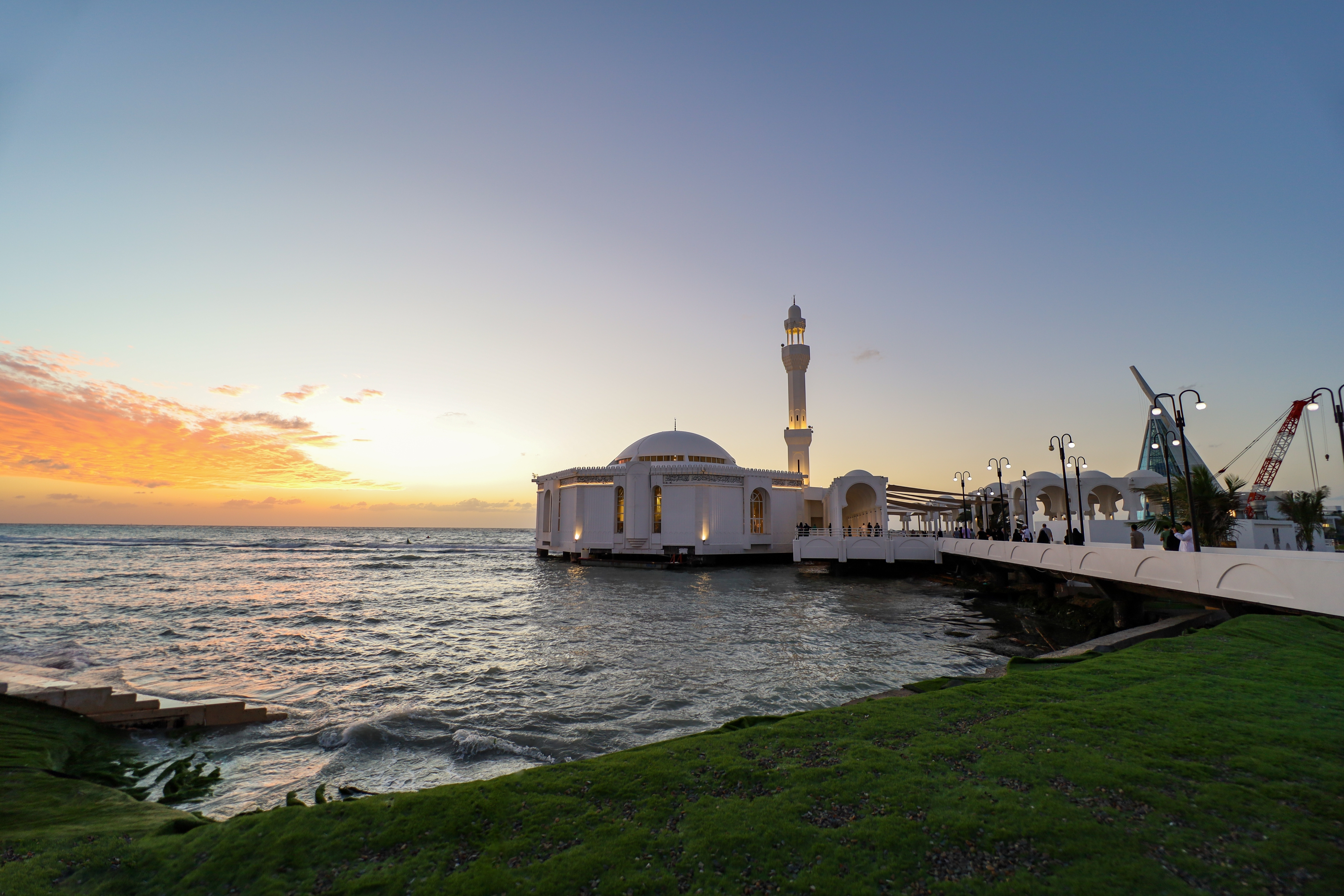 Jeddah sign and palm trees